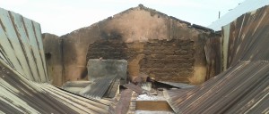 Burned out church near Jos - March 2014